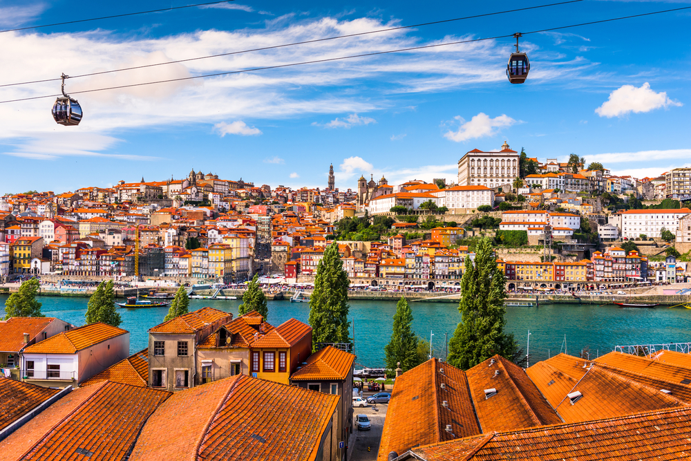 Porto, Portugal old town on the Douro River.